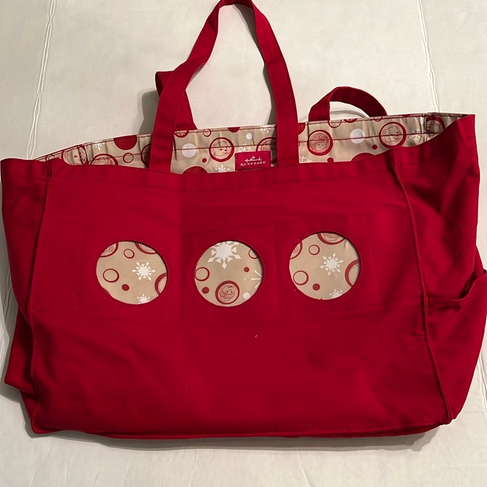 HALLMARK KEEPSAKE CANVAS TOTE BAG WITH PHOTO HOLDER NWOT